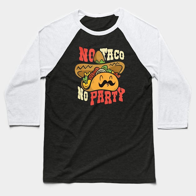 Dabbing Taco Cinco De Mayo Funny Boys Men Mexican Food Dab Baseball T-Shirt by lunacreat